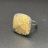 23k and Sterling F Cocktail Ring