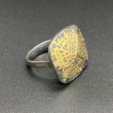 23k and Sterling F Cocktail Ring