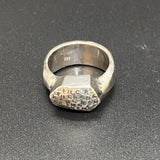 Sterling Large Hex Ring