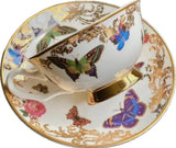 Stop Talking ceramic teacup and saucer