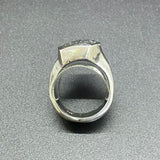 Sterling Large Hex Ring