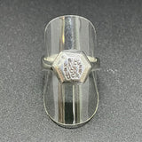 Sterling Equi Side Hex Ring