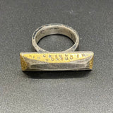 23k and Sterling Bar II Ring