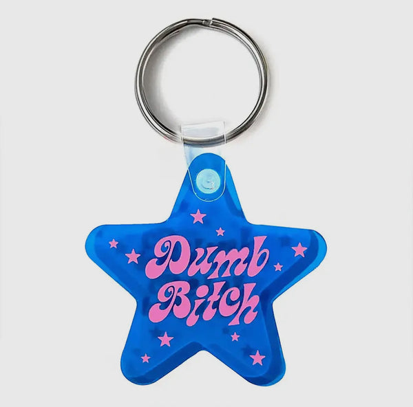 Vinyl Star "Dumb Bitch" Keychain