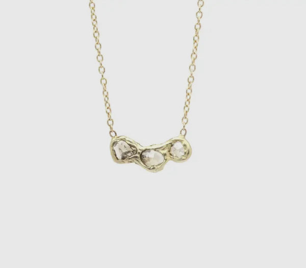 14k Yellow Gold Mirage Trio Necklace