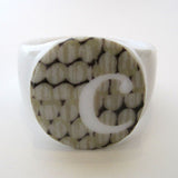Alphabet Ceramic Napkin Rings