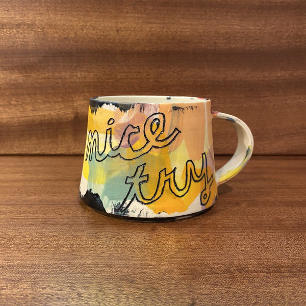Porcelain “Pep Talk” mug: what the actual fuck – Homebody Boutique