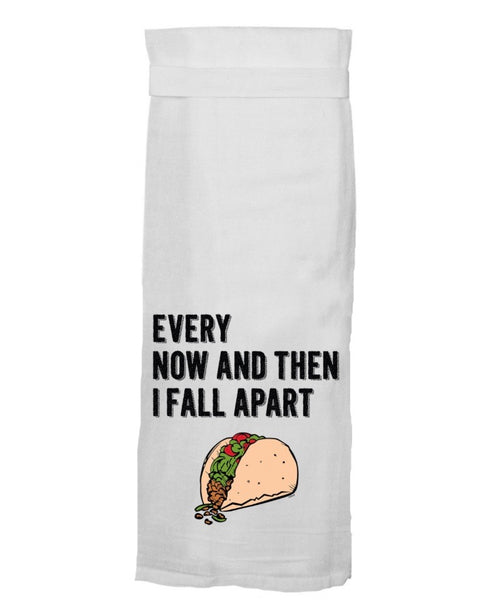 flour sack dish towel- Fall Apart Taco