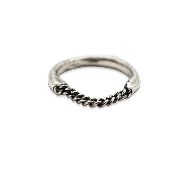 Sterling Chain Stacking Ring