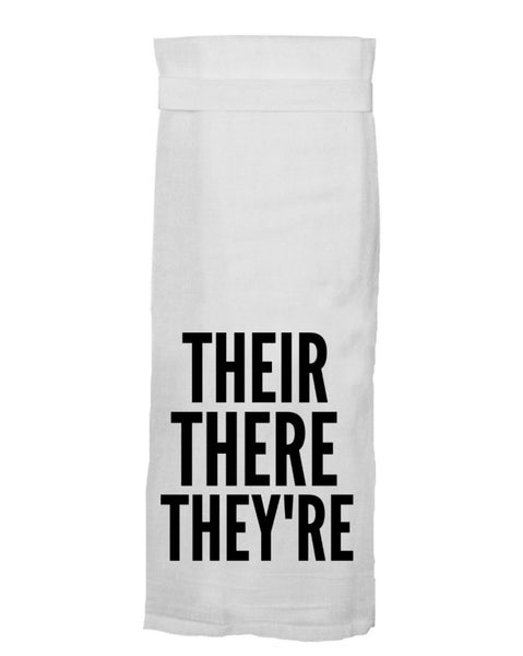 flour sack dish towel-Their There They’re