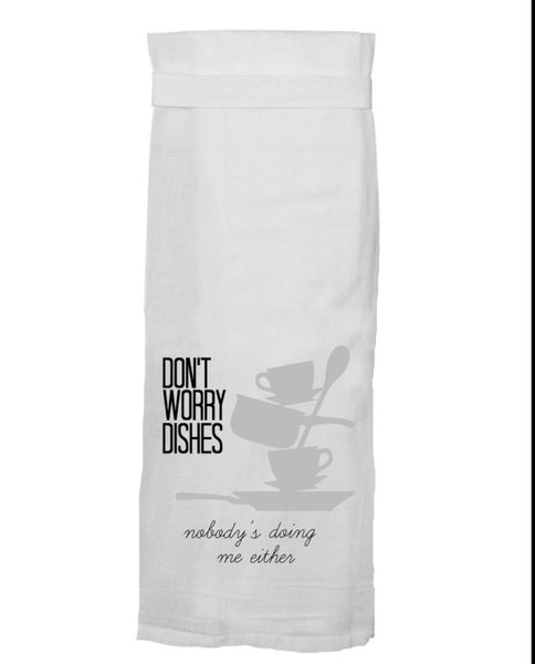 flour sack dish towel-Don’t Worry Dishes